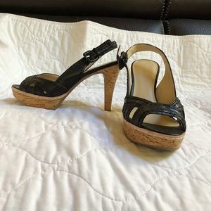 Women’s black leather shoes